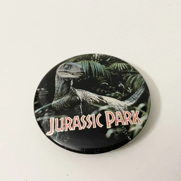 Vintage 1992 Lot of 2 Jurassic Park Buttons Pinback Pins - Picture 12 of 16